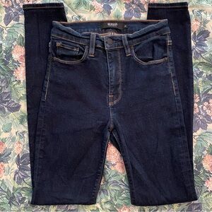 HUDSON Barbara Super Skinny Blue Jeans Size 26 Waist 25”, Inseam 29.5”, Rise 10”